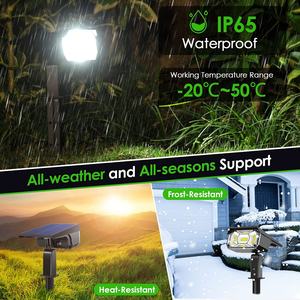 Lampes d'extérieur étanches, lampes alimentées par énergie solaire, luminaires paysagers RGB, éclairage de jardin LED à faible tension 12V, spot solaire pour allée - Product Image 5