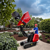Benzinbetriebener Mini-Raupentransporter 500kg 800kg Raupenkipper Frontlader für Landwirtschaft und Baustellenmaterialtransport