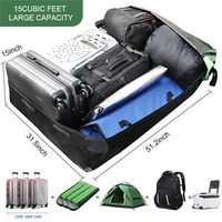 Sac de transport de grande capacité, de 10 à 15 pieds cubes, de haute qualité, étanche, pliable, pour voiture