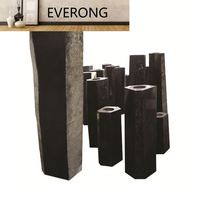 Colonnes de pierre de basalte noir hexagone naturel pilier de poteau de palissade pour la décoration extérieure de jardin