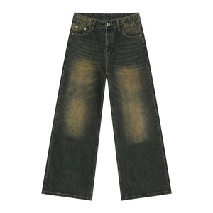 Jeans de Mezclilla para Hombre, Corte Recto, Color Azul Claro, Cintura Media, Algodón Grueso, Lavado Snow Wash - Product Image 5