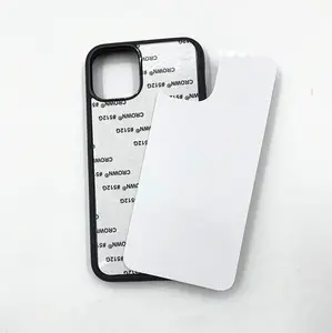 Funda de teléfono de sublimación 2D, 2 en 1, de aluminio, para iPhone 11, 12 Pro Max, sublimación, en blanco, 2D, PC, TPU