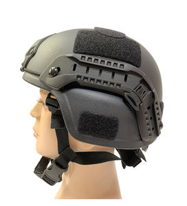 หมวกนิรภัยทางยุทธวิธีน้ำหนักเบาสำหรับกิจกรรมกลางแจ้ง MICH2000-PE วัสดุคอมโพสิต PE สีดำ/เขียว/ทราย น้ำหนัก 1600 กรัม แบบมีร่อง - Product Image 5