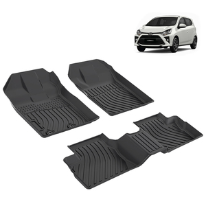 Premium 3D reciclable Tpe Carptes All Weather Foot Liners Tray Car Floor Mats para Toyota Agya & <span class=keywords><strong>Wigo</strong></span> 2023-2025 Deep Dish Matting - Product Image 2