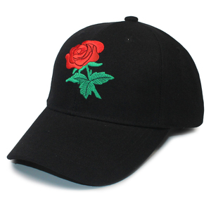 Gorra de béisbol con bordado Floral <span class=keywords><strong>para</strong></span> hombre y mujer, gorro de béisbol con bordado de rosas, ajustable - Product Image 3