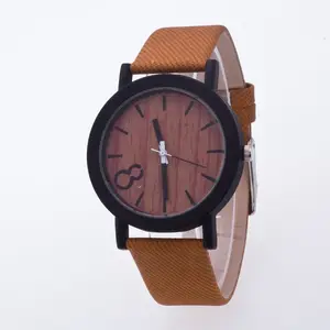 Vintage Wooden Watch in 6 colors Grain Vintage Wooden Watch Leather Quartz Women's wooden Watch