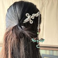 1 pièce Pince à cheveux vintage en alliage de zinc, motif Épée de dragon Aile Quatrième, accessoire de coiffure One Piece