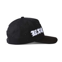 Gorra de béisbol con bordado 3D de diamantes de imitación, gorra de papá de sarga bicolor con fuente decorativa, gorra deportiva ajustable de moda urbana para unisex
