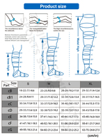 Compports Bas de contention anti-embolie graduée blanche 18 mmHg, hauteur cuisse, avec emballage en boîte