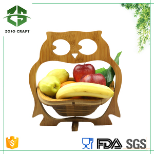 Vente de gros Panier de fleurs en bambou en forme de <span class=keywords><strong>pingouin</strong></span> fait à la main Panier de fruits secs Service de restauration Plateau de noix Dessous de verre - Product Image 5