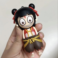 Porte-clés surprise Nezha Change Face en PVC, personnage de dessin animé, vente en gros pour enfants unisexe