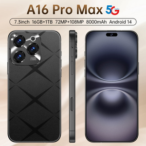 <span class=keywords><strong>Smartphone</strong></span> A16 Pro Max 5G le plus vendu, écran OLED HD, caméra arrière 108MP, caméra frontale 72MP, stockage 1 To, batterie 8000 mAh, double SIM, Android 14 - Product Image 1