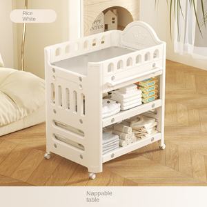 Ensemble de berceau multifonctionnel pour bébé <span class=keywords><strong>Table</strong></span> d'allaitement manuelle en plastique avec changement de couche et mobile pour les nouveau-nés - Product Image 6