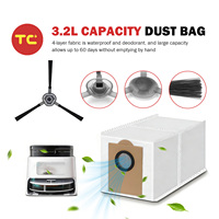 Kit d'accessoires de remplacement pour aspirateur robot Lefant M3/ M3 Max, brosse principale, filtre HEPA, tampon de nettoyage, sac à poussière