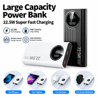 Vente en gros d'usine, batterie externe 20000mAh 22.5W à charge rapide, logo personnalisé, grande capacité, prix spécial