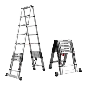 Verlenging Een Frame 8.2M Dubbelzijdige Opstapladders Aluminium Ladder Vouwladders