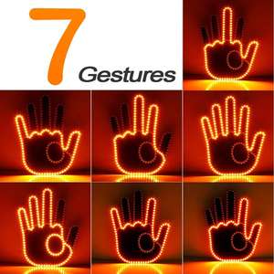 Lumière de fenêtre de voiture de couleur rouge de lumière de doigt de vente chaude avec la lumière menée par télécommande de voiture de doigt moyen de <span class=keywords><strong>Flik</strong></span> Me - Product Image 2