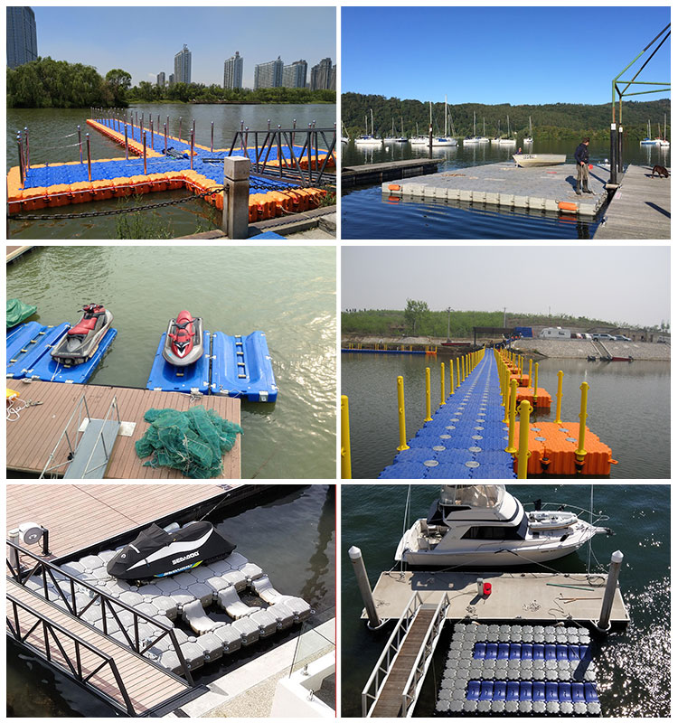 Modular Plastic Floating Pontoon Walkway, Brick, Dock