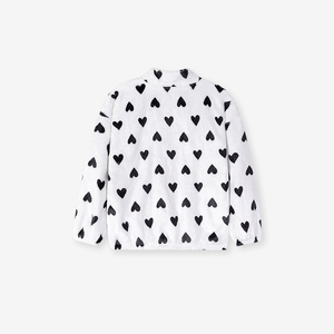 <span class=keywords><strong>Felpa</strong></span> a maniche lunghe in pile bianche con motivo a cuore dei cartoni animati autunno abito Casual 2-7Y - Product Image 2
