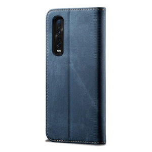 Protector de teléfono para OPPO Find <span class=keywords><strong>X2</strong></span> <span class=keywords><strong>Pro</strong></span>, textura vaquera, estilo Casual, Funda de cuero con tapa Horizontal - Product Image 3