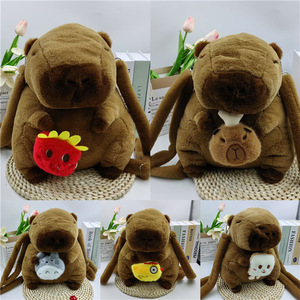 กระเป๋าเป้สะพายหลังผ้ากำมะหยี่แบบข้ามพรมแดนพร้อมไส้ผ้าฝ้าย PP ดีไซน์ตุ๊กตาการ์ตูนอายุ15-35ปีจากประเทศจีน - Product Image 2