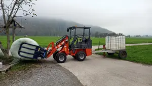 Everun ER406 0.6ton fattoria costruzione giardino idrostatico compatto mini piccola ruota log grapple loader