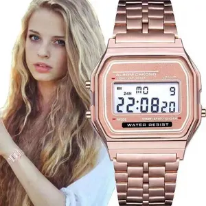 Venda quente relógio digital barato em massa Homens relógios digitais do esporte mulheres senhoras Relojes Hombre