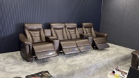 Vente en gros de fauteuil de cinéma maison en cuir Napa noir sofa de cinéma privé VIP console avec fauteuil inclinable électrique et meubles de massage