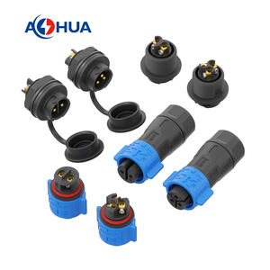 Conectores Eléctricos Impermeables <span class=keywords><strong>AHUA</strong></span> K20 de 2, 3, 4 y 2+3 Pines, Macho y Hembra, para Cableado a Panel - Product Image 2
