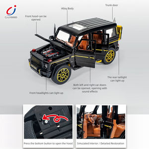 Chengji Die Gegoten Metalen Truck Legering Metaal Pull Back Auto 1:24 Simulatie Diecast Truck Speelgoedauto Open Deuren En Licht Geluid - Product Image 2