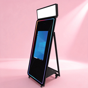 บูธถ่ายรูปกระจกเงา 40 นิ้ว รุ่นใหม่<span class=keywords><strong>ล่าสุด</strong></span> ปี 2025 แนะนำเป็นอย่างยิ่ง พร้อมกระจกนิรภัยสำหรับ <span class=keywords><strong>iPad</strong></span> โครงโลหะ พิมพ์ภาพทันที <span class=keywords><strong>ราคา</strong></span>ขายส่งจากโรงงาน - Product Image 1