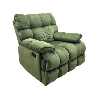Sofá individual de lujo tipo nube, reclinable eléctrico, con relleno de espuma y tela flocada para la relajación en la sala de estar. - Product Image 2