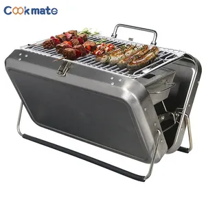 Portable Suitcase Muti_function Barbeque Grill Picnic Traveling Outdoor Wood Stove