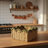 Panier de rangement multifonctionnel en corde de papier tressée, rectangulaire, moderne, simple, écologique, personnalisé par Girida, grande capacité