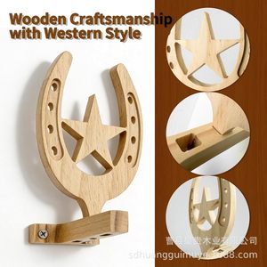 Wooden Hat Rack Solid Wood Wall Mounted Hat Hanger Multi Purpose <b>Storage</b> Display Rack For Caps And Hats Durable Design - Product Image 2