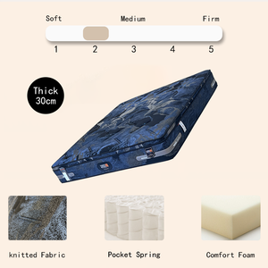 Venta al por mayor colchón ortopédico plegable Full Queen King híbrido espuma memoria gel látex enrollado dormitorio residencia - Product Image 2