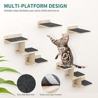 2025 étagères d'escalade murales en bois de luxe de haute qualité pour chat avec carton de meubles de hamac d'intérieur emballé