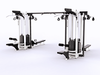 Machine de musculation multifonctionnelle professionnelle à 8 stations pour entraînement complet du corps avec système de croisement de câbles