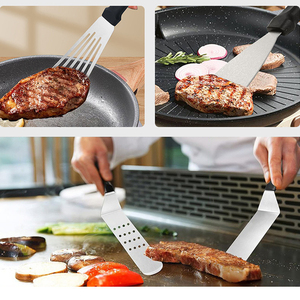 Kit de 35 Accesorios para Parrilla, Juego de Espátulas para Parrilla <span class=keywords><strong>con</strong></span> Espátulas Ampliadas, Cubierta para Untar y Raspador para Barbacoa al Aire Libre - Product Image 4