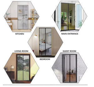 Hot Bán Thiết Kế Hiện Đại Polyester Cửa Muỗi Net Dải Màn Hình Nhà Máy Trực Tiếp Rèm Cho Màn Hình Cửa Lưới - Product Image 6