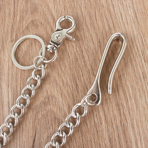 <span class=keywords><strong>Porte</strong></span>-clés en jean rétro punk tendance en alliage de zinc avec <span class=keywords><strong>mousqueton</strong></span> et chaîne de portefeuille pour femme, léger, vente en gros - Product Image 5