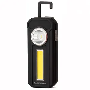 Magnetic Base & Clip Battery Operated Portable LED COB Flashlight