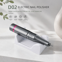 Ponceuse à Ongles Électrique Professionnelle Portable Rechargeable Sans Fil 45000 tr/min 20W, Machine de Manucure, Stylo Ponceur, Polisseuse Silencieuse