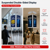Écran LCD double face ultra-fin KEINONE pour affichage numérique sur fenêtre, panneau publicitaire mural haute luminosité avec texte