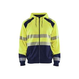BLAKLADER - 354625283389XXXL Pull à capuche haute visibilité Jaune/Bleu marine-EAN 7330509609989 HI-VIS WORKWEAR - Product Image 1