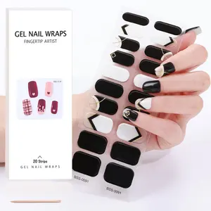 Beautysticker Factory Supplier Semi Cured Gel Nail Strips UV Sailormoom Nail Polish Stickers Product Nails Wraps With UV Lamp