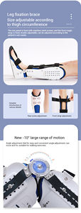 Sepatu bot jalan-jalan, sepatu bot pembentuk tubuh bawah Orthosis pergelangan kaki lutut bisa disesuaikan - Product Image 5