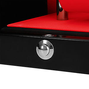 Boîte à montre rectangulaire en bois MDF de luxe personnalisée, finition laquée noire piano, artisanale, écologique, recyclable, pour homme - Product Image 5