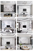 Panneaux muraux décoratifs en PVC imitation marbre, 100 % étanches, anti-moisissure, flexibles, pour la remplacement du marbre, vente en gros pour les projets d'ingénierie