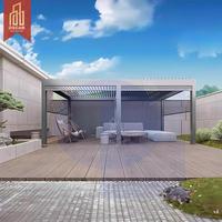 Kit Pergola Solaire Motorisée Auvent Automatique Arrière-Cour Patio Jardin Extérieur Pergola Cadre Métallique